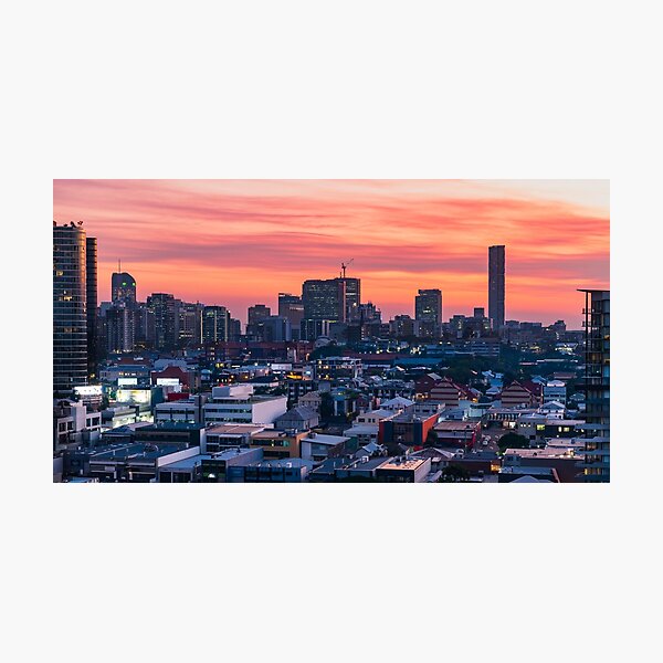 Item preview, Golden Hour Over Brisbane designed and sold by Aure50.