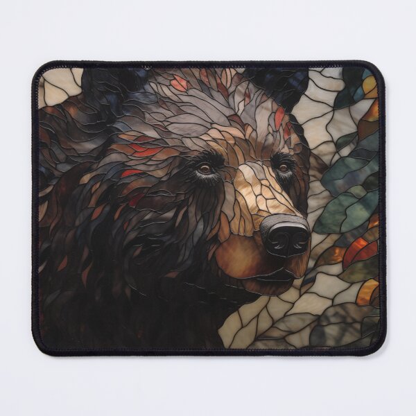 Item preview, Black Bear in Stained Glass designed and sold by RedHandedOD.
