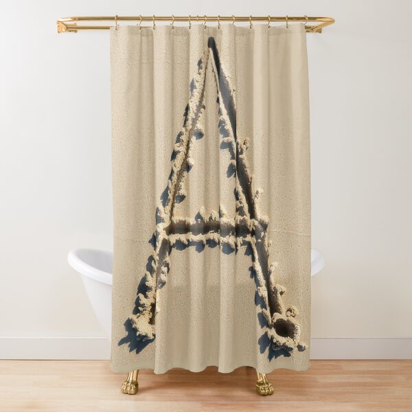 SAND LETTER A Shower Curtain