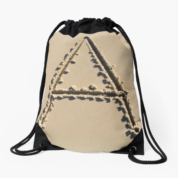 SAND LETTER A Drawstring Bag