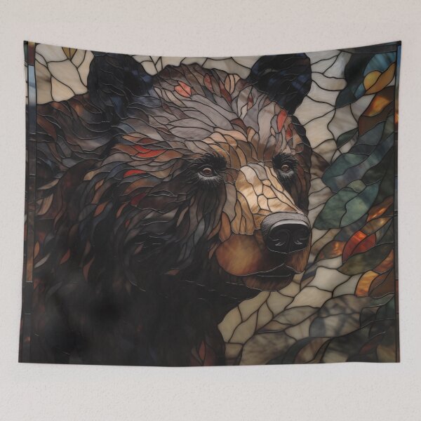 Item preview, Black Bear in Stained Glass designed and sold by RedHandedOD.