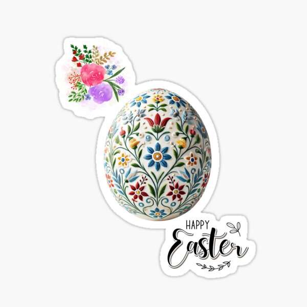 Easter Egg – Colorful Design - Happy Easter Sticker