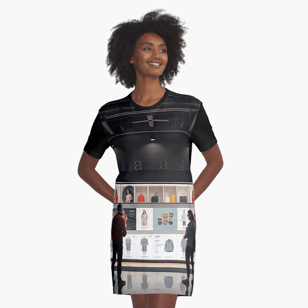 Item preview, Graphic T-Shirt Dress designed and sold by ErGoBa.