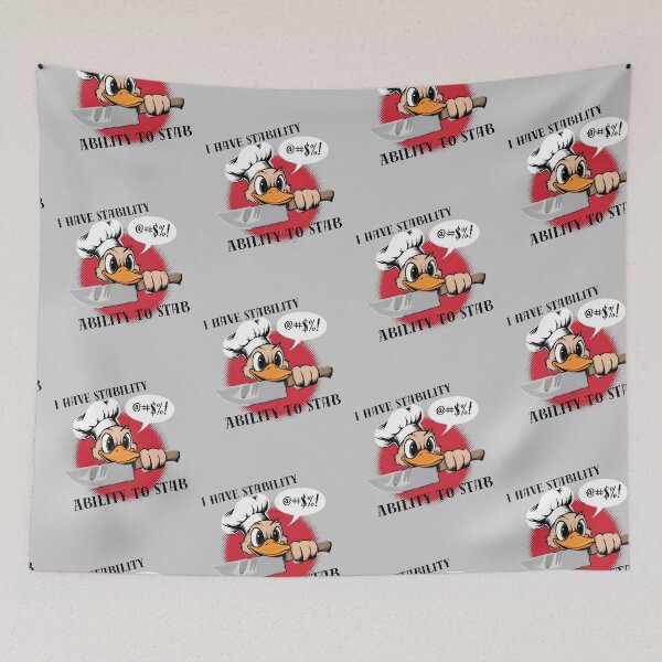 Item preview, I Have Stability Ability To Stab Duck With A Knife Meme designed and sold by SillyDarkShop.