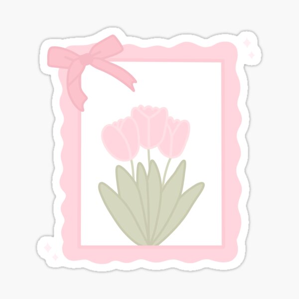 Item preview, Flower Stamp With Ribbon designed and sold by PixelPalmPrints.