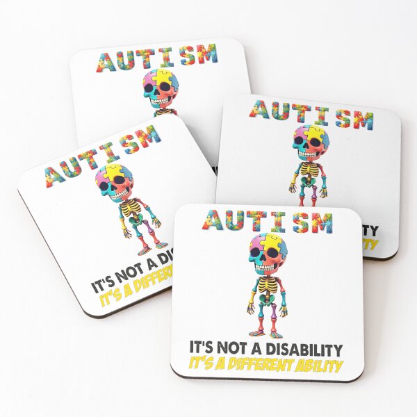 Item preview,  Autism It's Not A Disability It's A Different Ability -  Colorful Puzzle Skeleton - Autistic Girl & Boy  designed and sold by Smix Pixels.