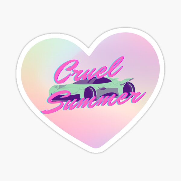Vista previa del artículo con la obra «Corazón arcoíris de verano cruel», diseñado y vendido por AtTeeTime.