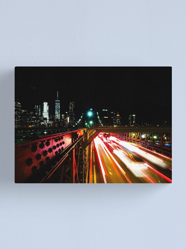 Thumbnail 1 von 3, Leinwanddruck, Manhattan von der Brooklyn Bridge aus designt und verkauft von walkuponacloud.