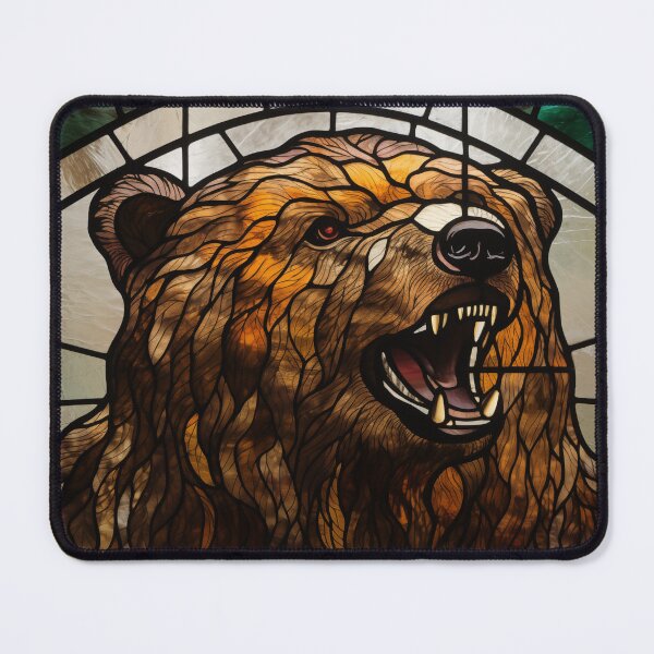 Item preview, Grizzly Bear in Stained Glass designed and sold by RedHandedOD.