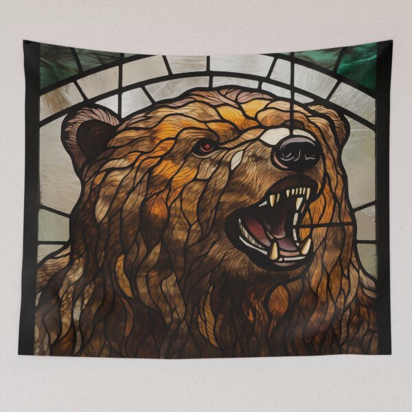 Item preview, Grizzly Bear in Stained Glass designed and sold by RedHandedOD.