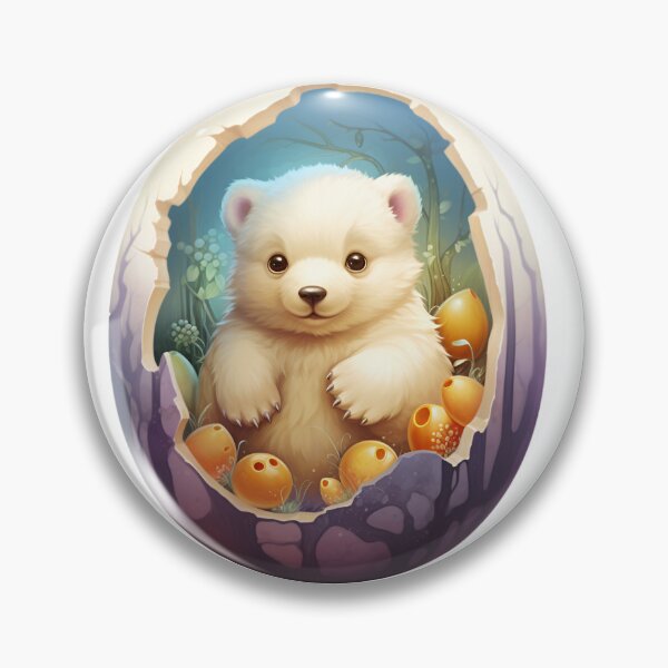 Item preview, Cute Easter Polar Bear in Eggshell! designed and sold by fribabywonder.