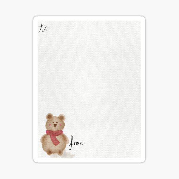 Vista previa del artículo con la obra «Tarjeta de osito de peluche», diseñado y vendido por livsdesignss3.