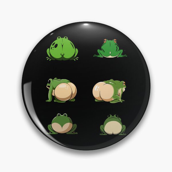 Item preview, cute frog butt  designed and sold by VibeTwist.