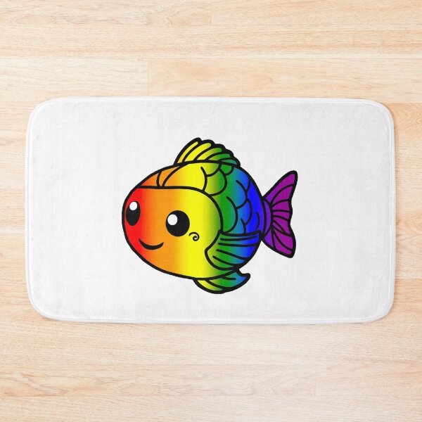 Item preview, Kawaii Rainbow Fish – LGBTQ+ Pride Cute Design designed and sold by Travelslightly.