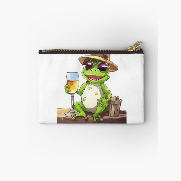 Item preview, Frog, Frog with beer, Cool frog,cool frog design, funny frog art, frog with sunglasses, frog drinking wine, quirky frog gift, chill frog, relaxed frog, wine lover gift, designed and sold by WHDProduction45.