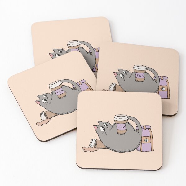 Item preview, Kitty Cat and Tea designed and sold by Jessiemakescoolthings.
