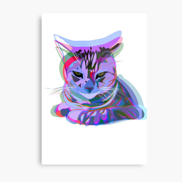 Item preview, A colorful grumpy cat designed and sold by Pbjaejamz.