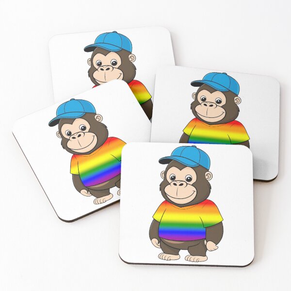 Item preview, Cool Pride Gorilla with Rainbow Tee | LGBTQ Rainbow Animal Design designed and sold by Travelslightly.