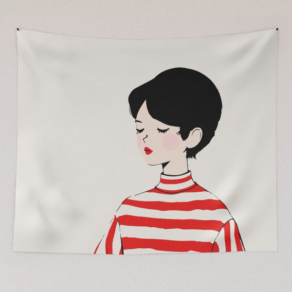 Item preview, Minimalist French Female Portrait Line Art designed and sold by OpalEllery.