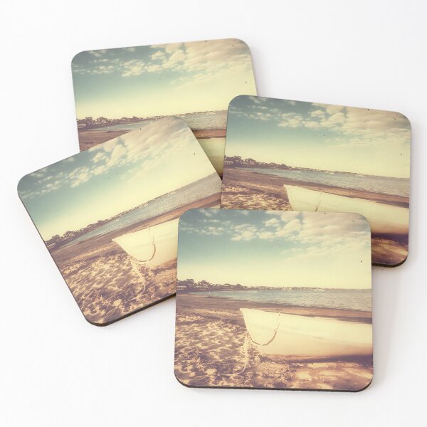 Item preview, Vintage glimpse of boat and beach  designed and sold by NatsVision.