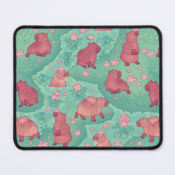 Vista previa del artículo con la obra «Capibaras de primavera», diseñado y vendido por Colordrilos.