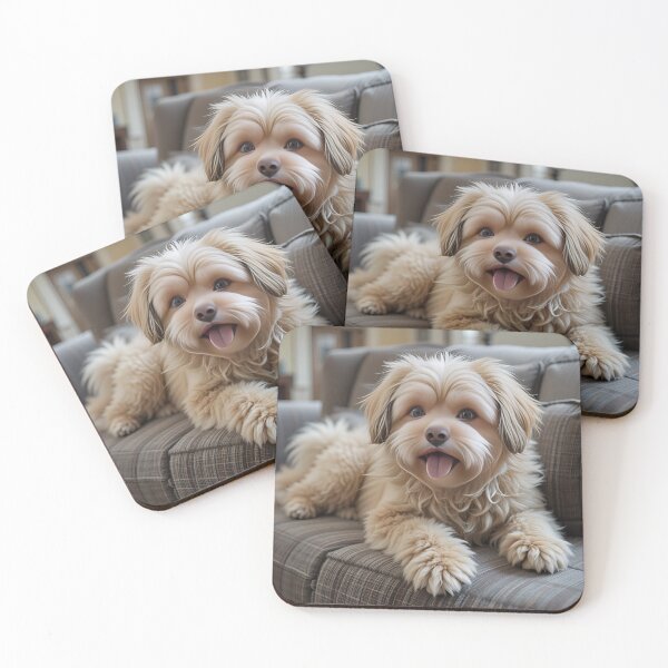 Item preview, Busy Doing Nothing – A fluffy dog lounging on a couch designed and sold by rajasekhark.