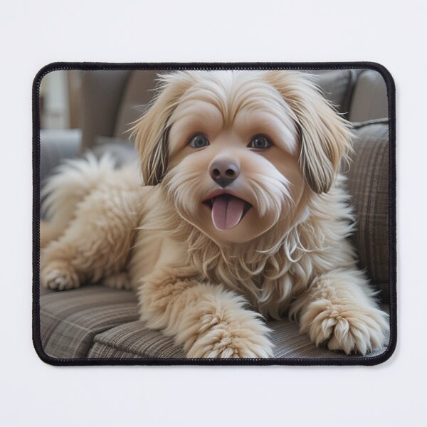 Item preview, Busy Doing Nothing – A fluffy dog lounging on a couch designed and sold by rajasekhark.