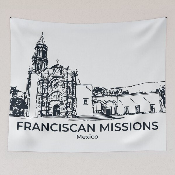 Item preview, Franciscan Missions - Mexico designed and sold by Lakeric Cityscapes.