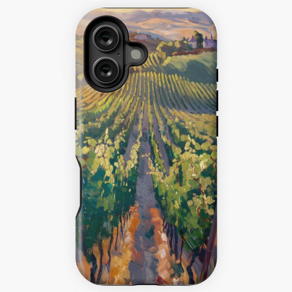 Item preview, Sunlit Vineyard in Provence – Post-Impressionist French Landscape designed and sold by Carraann .