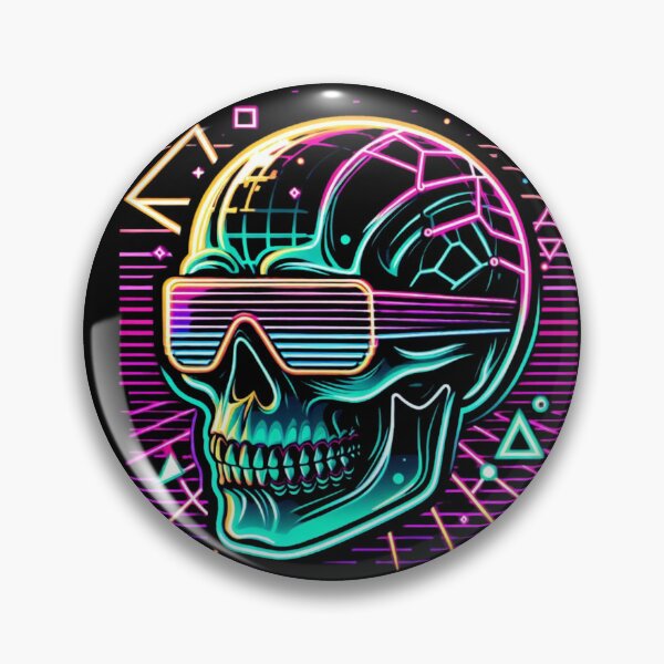 Item preview, Vaporwave Aesthetic Skull, Skelton, neon, glowing designed and sold by Brilliant minds.