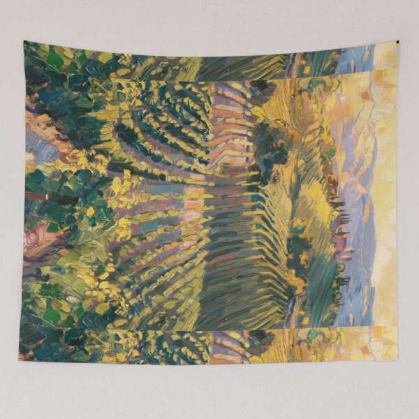 Item preview, Sunlit Vineyard in Provence, France  - Impressionist Landscape  designed and sold by CARRAANN.
