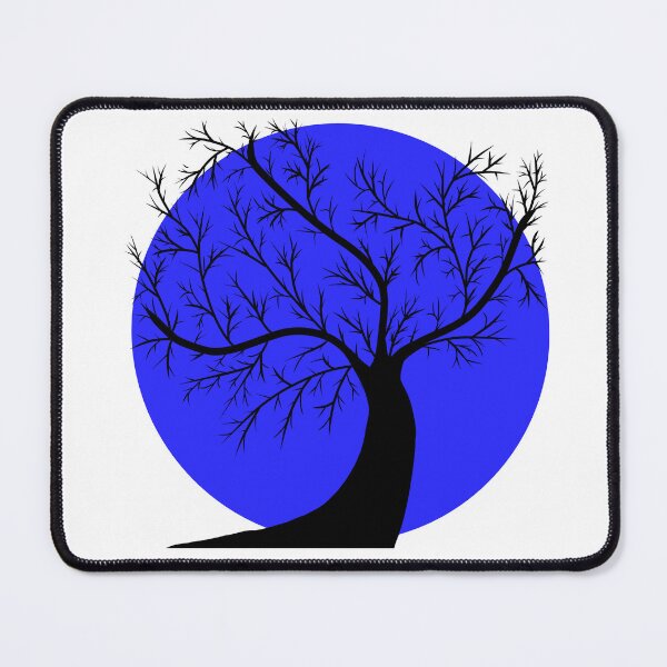 Item preview, Black tree Blue circle designed and sold by Paradise-Vibes.