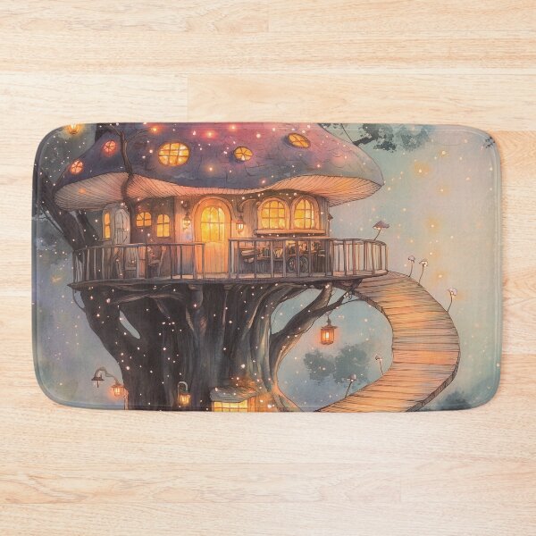 Item preview, Mushroom Treehouse Escape designed and sold by SporeandCanvas.