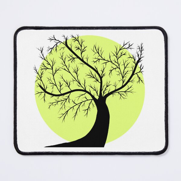 Item preview, Black tree Yellow circle designed and sold by Paradise-Vibes.