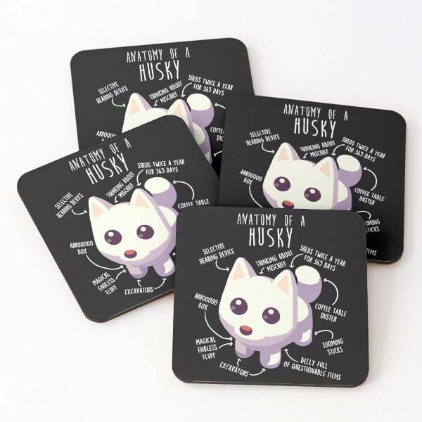 Item preview, White Husky Dog Anatomy designed and sold by Clara Hollins.