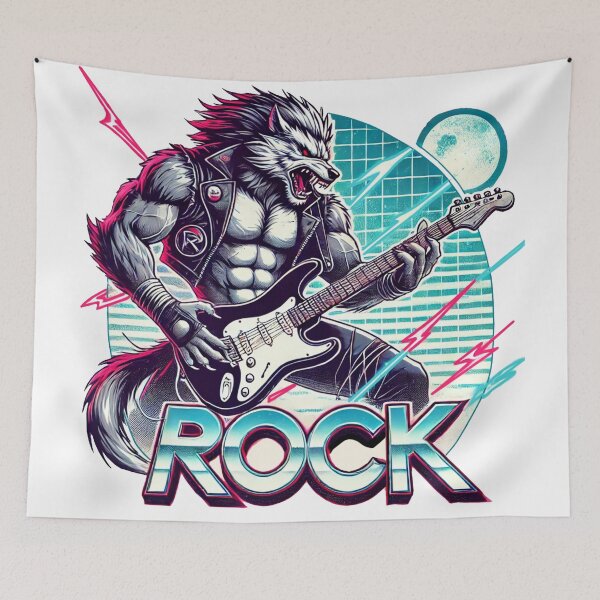 Item preview, Wild Night Rocker Wolf designed and sold by JonelleTshirts.