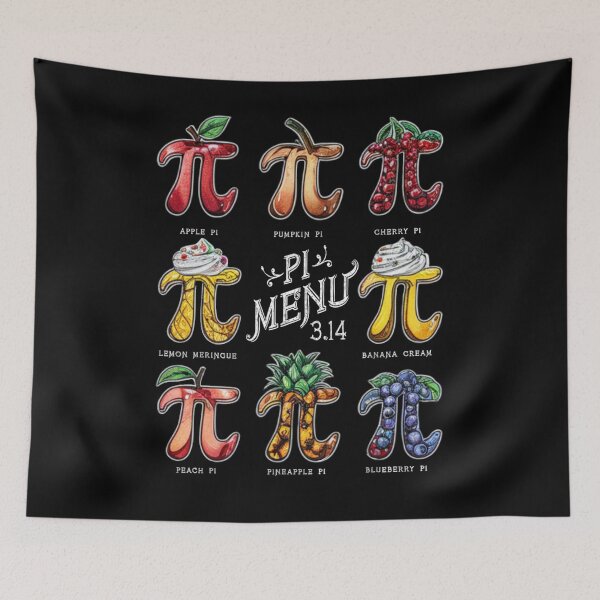 Item preview, Pi Menu Pi Day 3.14 Funny Fruit Pie Menu designed and sold by InklingIris.