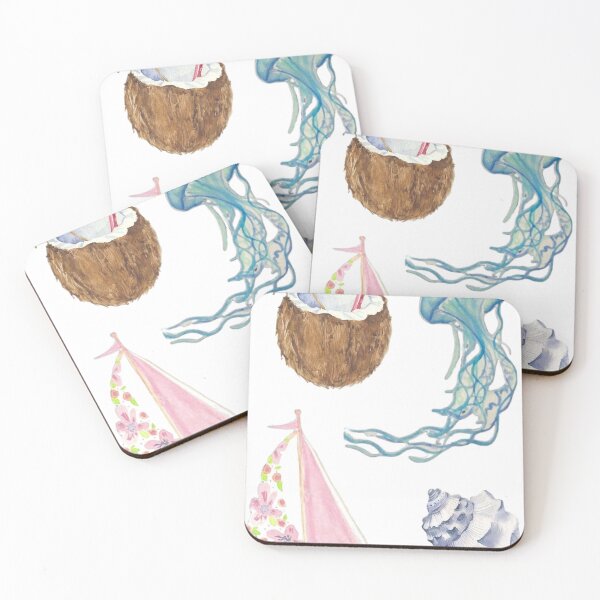 Item preview, Tropical Summer Stickers designed and sold by lovelymoji.