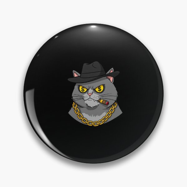 Item preview, Badass Cat with Cigar - The Ultimate Crime Boss designed and sold by Meow Cat.