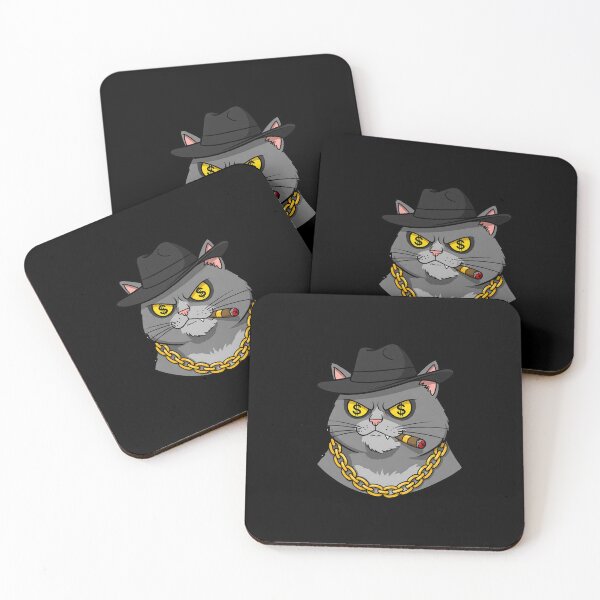 Item preview, Badass Cat with Cigar - The Ultimate Crime Boss designed and sold by Meow Cat.