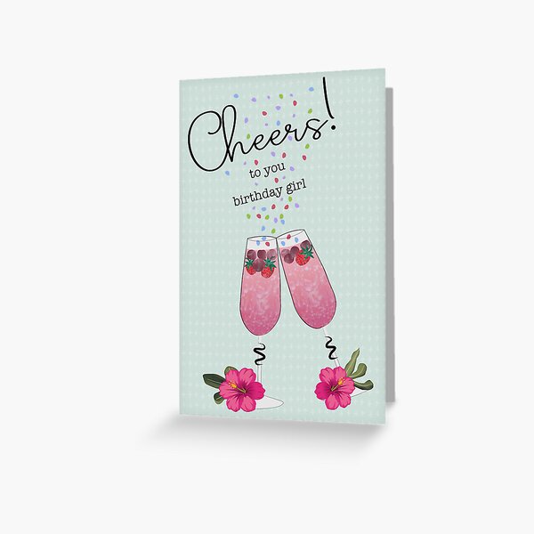 Item preview, Birthday Cheers to you Birthday Girl Drinks designed and sold by Cedarrue.