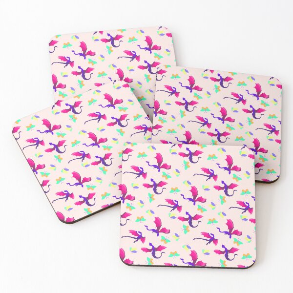 Item preview, Dragons & Butterflies (Light Pink) designed and sold by Eviesrainbow.