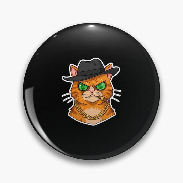 Item preview, Badass Cat Mob Boss - Fearless Feline Godfather designed and sold by Meow Cat.