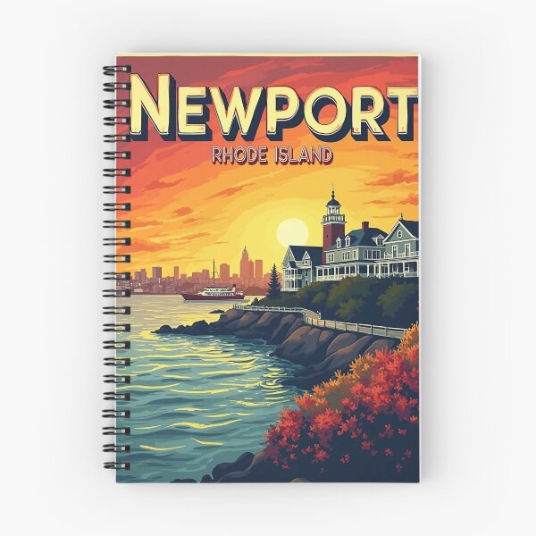 Item preview, Digital Retro Pop Art Poster of Newport, Rhode Island | Vintage Coastal Vibes | Iconic Rhode Island Landmarks designed and sold by PaintedPixels01.
