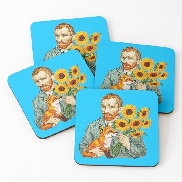 Item preview, Vincent van Gogh Sunflowers and  Fox designed and sold by TeeARTHY.
