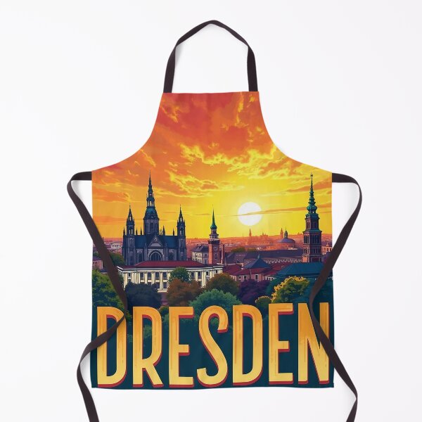 Item preview, Digital Retro Pop Art Poster of Dresden, Germany | Vintage City Art | Urban Aesthetic & German Landmarks designed and sold by PaintedPixels01.