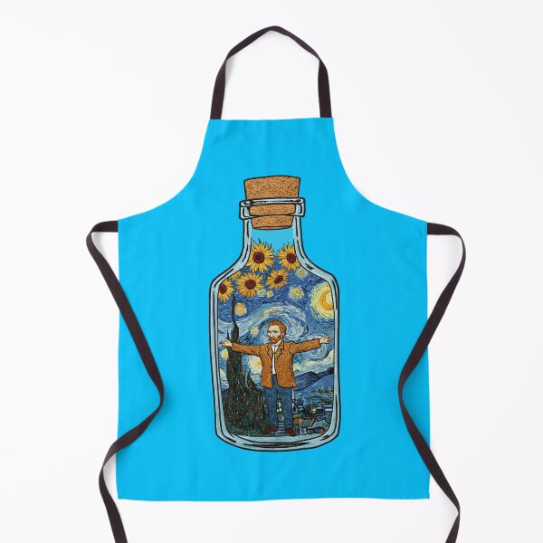 Item preview, Vincent van Gogh The Starry Night in Glass Bottle designed and sold by TeeARTHY.