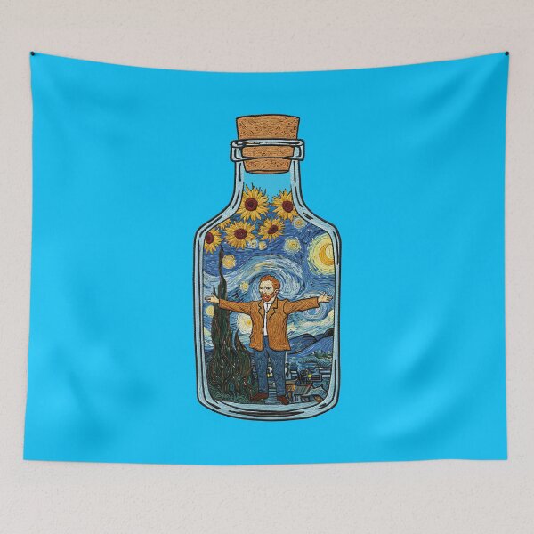 Item preview, Vincent van Gogh   The Starry Night  in Glass Bottle designed and sold by TeeARTHY.