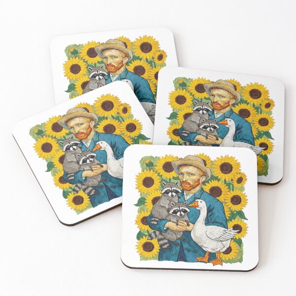 Item preview,  Vincent van Gogh Raccoons and  Goose designed and sold by TeeARTHY.