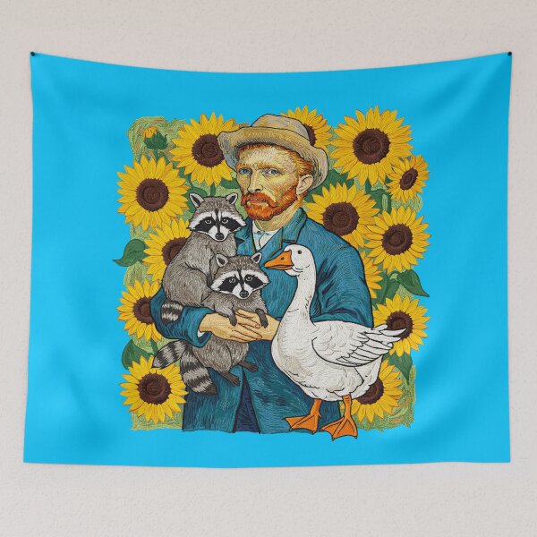 Item preview,  Vincent van Gogh Raccoons and  Goose designed and sold by TeeARTHY.